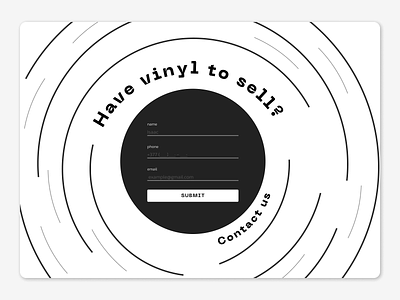 Record Shop Feedback Form blackandwhite cocnept design feedback makeevaflchallenge makeevaflchallenge8 music shop web