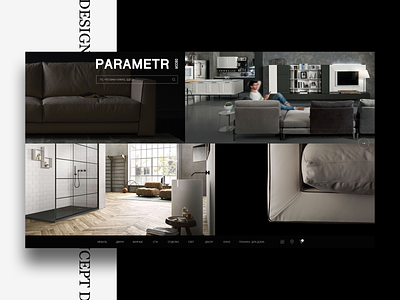 Web service for PARAMETR DECOR branding clean creative design minimal new ui ux web website