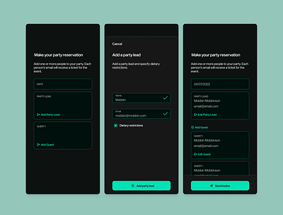 RSVP concept colour typography ui