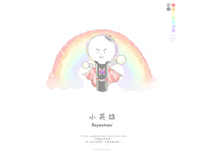 anpanman artwork bts color palette drawing illustration music art typography watercolour