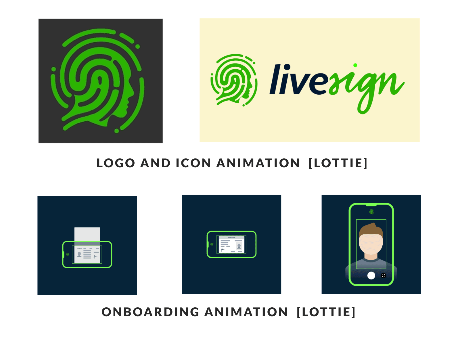 Livesign - Lottie Animation and Onboarding animation branding logo motion graphics ui