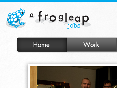 aFrogleap Jobs 01 black blue career corporate cyan jobs website wood