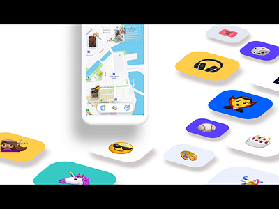 Little pop of Emojis? - SLAP animation app design geo ios iphone location logo mobile social