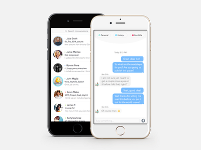 Dropbox Collaboration App app chat collaboration dropbox ios iphone mobile ui