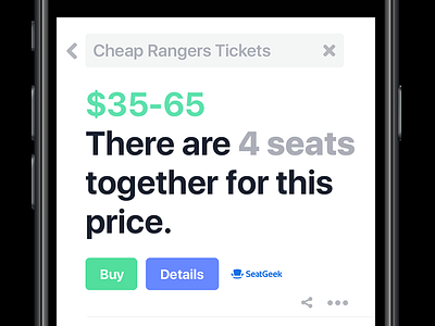 Local Search Results buy events ios results search seatgeek social tickets