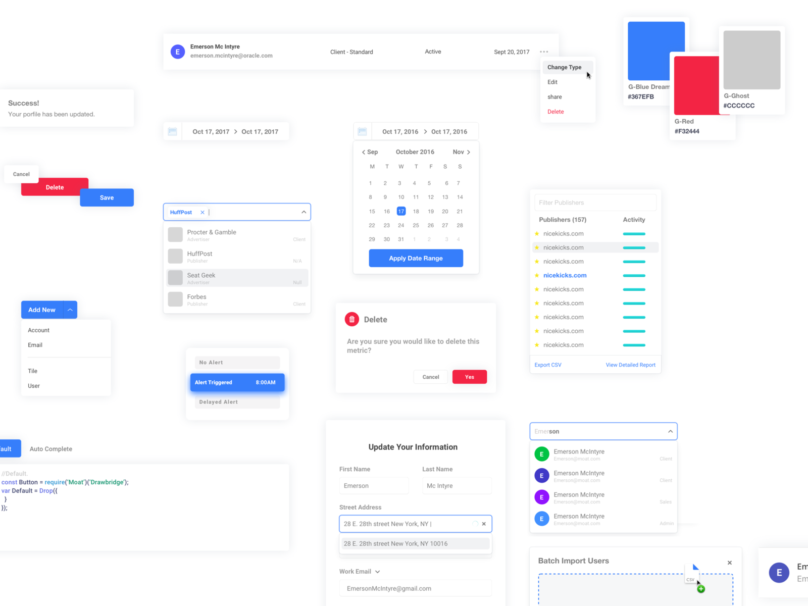 Component Library (Moat) by Em Mc Intyre 🔑 on Dribbble