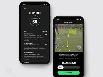 CORE Golf - Drill app branding golf