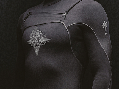 Neptune Wetsuit illustration surf