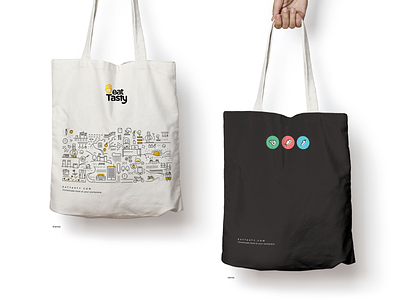 EatTasty Bag branding illustration