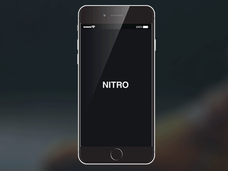 [Nitro] UI Animation Mockup. animation app concept design iphone6 mockup nitro run running ui ux