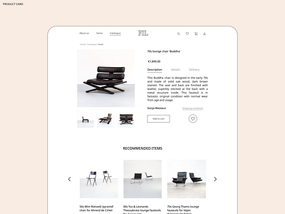 Web design for furniture online store