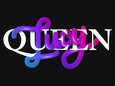 Queen Lucy debut lettering type