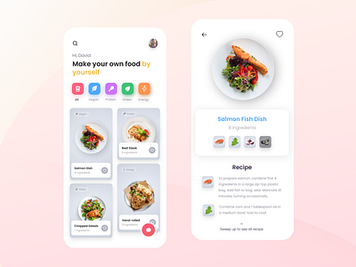 Cooking Recipe clean cooking app dailyui food ingredient mobile design product design recipe