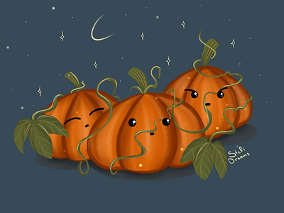 Happy pumpkin illustration art artist design flat graphic design hobby illustration painting