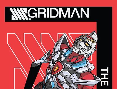 Gridman anime gridman illustration illustrator japan manga mecha robot tokusatsu vector