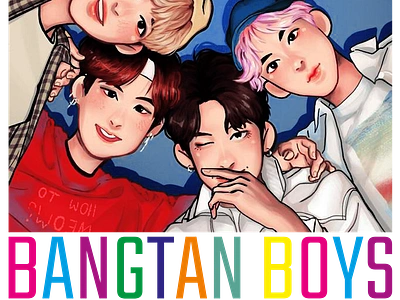 BTS BANGTAN BOYS 02 animation branding design illustration logo popart popular popup typography vector