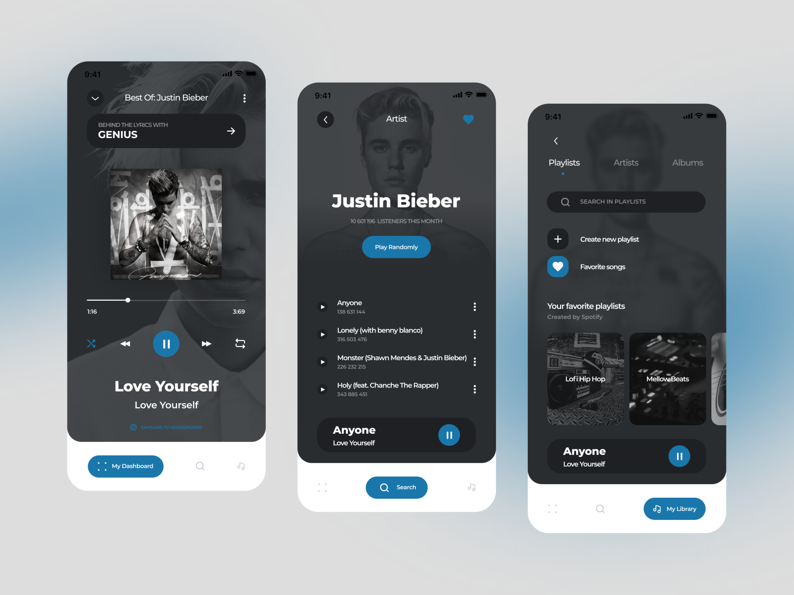 Music Player App by Zacchi on Dribbble