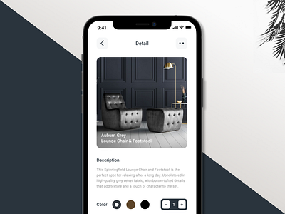 Luxury Furniture Shop App - UI Design app appdesign design interface ios prototype ui uidesign userinterface ux