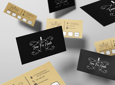 Time For Nails business card branding business card design design