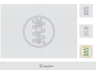 Dietetycznie u Nitki - Logomark on grid system branding design graphic design grid design grid layout grid logo grids gridsystem icon logo logomark logomarks mark marks vector