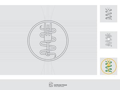 Dietetycznie u Nitki - Logomark on grid system branding design graphic design grid design grid layout grid logo grids gridsystem icon logo logomark logomarks mark marks vector