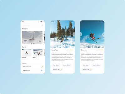 Winter Resort app app design graphic design minimal mobileapp productdesign ui uiux ux