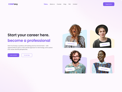 Career Page's hero clean courses design desktop landing learning minimal productdesign simple study ui uiux