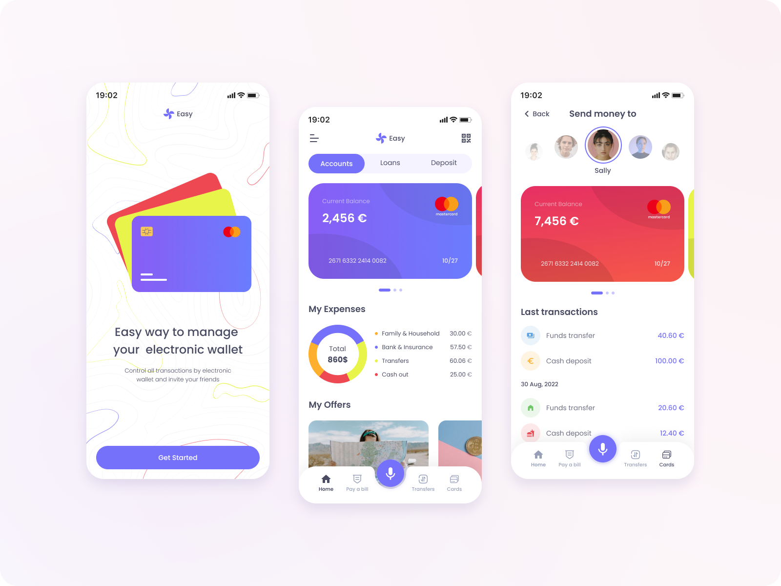 Banking app by Mariam Elikashvili 🍃 on Dribbble