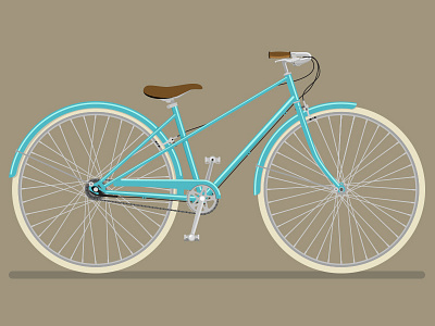 Wife's Mixte adobe illustrator bicycle bike illustration mixte vector