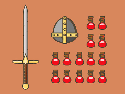 Warrior Kit barbarian dd fighter icon icons illustration rpg warrior