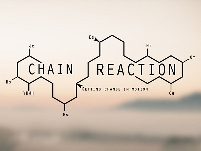 Chain Reaction3 badge chain reaction chemistry church illustration logo patch science