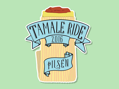 2016 Tamale Ride bicycles bike ride chicago illustration magnets sticker mule tamales