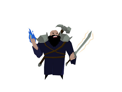 Dwarf Cleric adobe illustrator character design cleric dwarf fantasy games illustration rpg vector