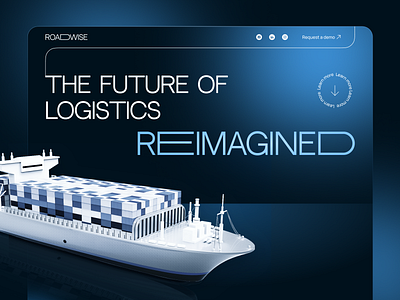 Roadwise - Logistics company website concept design illustration landing page ui ux website