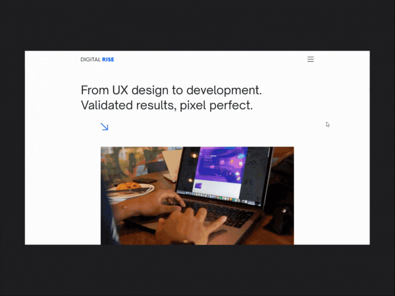 Interaction design - Web menu animation