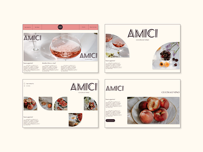 Amici Editorial Web Design adobexd branding logo squarespace 7.1 webdesign