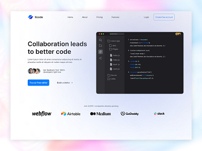 B2B Better code  UX UI design( SaaS website)