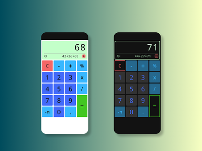 #4 Calculator #DailyUI app calculator challenge dailyui darkmode mobile ui