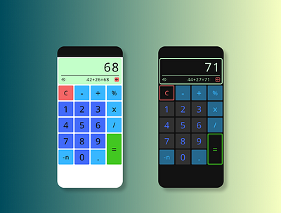 #4 Calculator #DailyUI app calculator challenge dailyui darkmode mobile ui