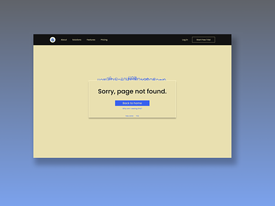 #8 404 Page #DailyUI 404 app challenge dailyui design error pagenotfound ui ux website