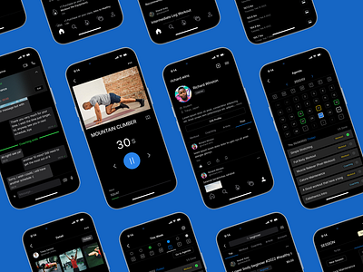 BAXY - UI/UX - Case Study - Workout app app case study dark design fitness healthy mobile product design ui ux workout