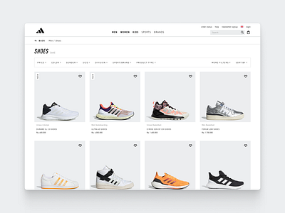 Shoe Website (Adidas) adidas design redesign shoe ui ux website