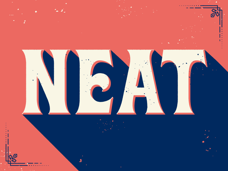 Neat whiskey neat serif display typography type lettering
