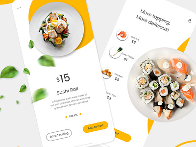 Food UI app design ui uiux web