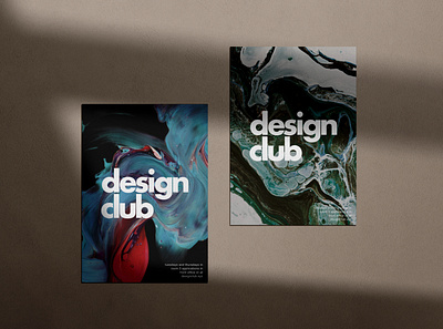 Design Club Posters abstract art artwork bold branding club design flyers futura high school logo minimal page posters print design typography vibrant