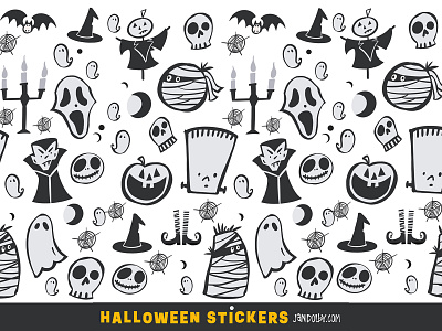 Halloween Icons branding childrens illustration design digitalart editorial graphic design icons illustration logo photoshop social media stickers