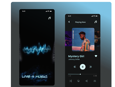 Music Player dailyui design mobile ui