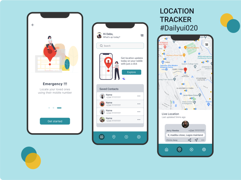 Location Tracker by Debs Utomi on Dribbble