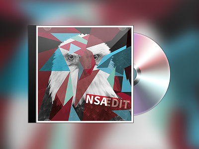 NSA|EDIT CD-Cover cd cover designlovr eagle illustrator mixtape nsa photoshop soundcloud triangles
