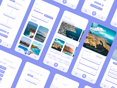 Wonder - Travel App app design ui